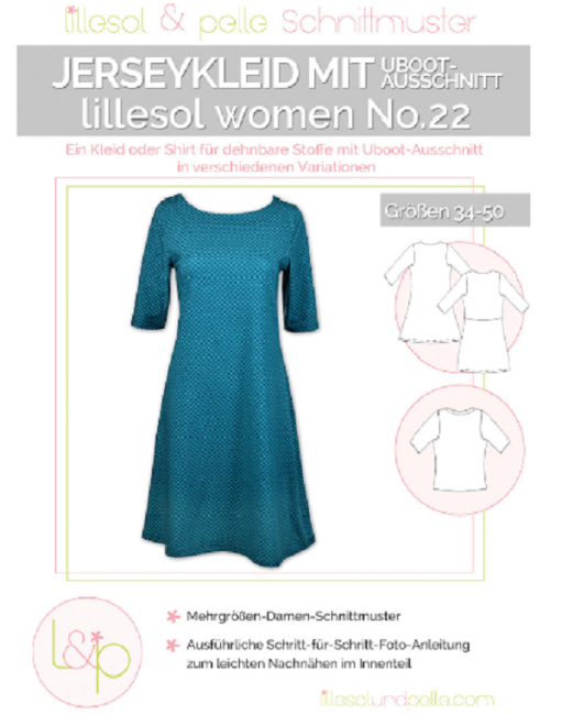 Jerseykleid mit Uboot-Ausschnitt No.22